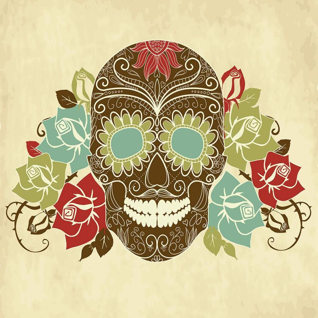 Gothic Retro Skull Three-Piece Quilt Cover 3D Digital Printing Bedding Set Bed Cover