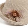 Spring Summer Retro Women's Hats Fedoras Flower Women Wedding Fascinator Hat Adult Bowler Sun Hats Classic Version Chapeau Cap