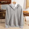 Men's Warm Hooded Wool-Cashmere Blend Knit Sweater