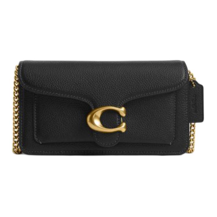 

Coach Tabby 19 Solid Design Leather Shoulder Bag Small Women bags Black CBF14-B4BK Basic Set (Bag+Dust Bag)