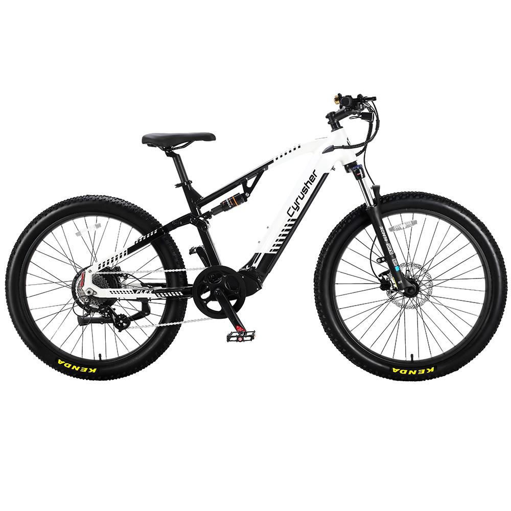 Cyrusher Flex Full Suspension Elektrische Fiets, 48V 15Ah LG Batterij, Shimano 8-Speed