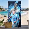 Erling Haaland Personalized Printed Beach Towel Soccer Logo Support Custom Name Text Absorbent Towel For Sport Travel Special Gift