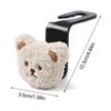 Creative Car Seat Back Cute Plush Bear Doll Hook Inside Car With Decorative Plastic Pendant Finishing Storage Hook