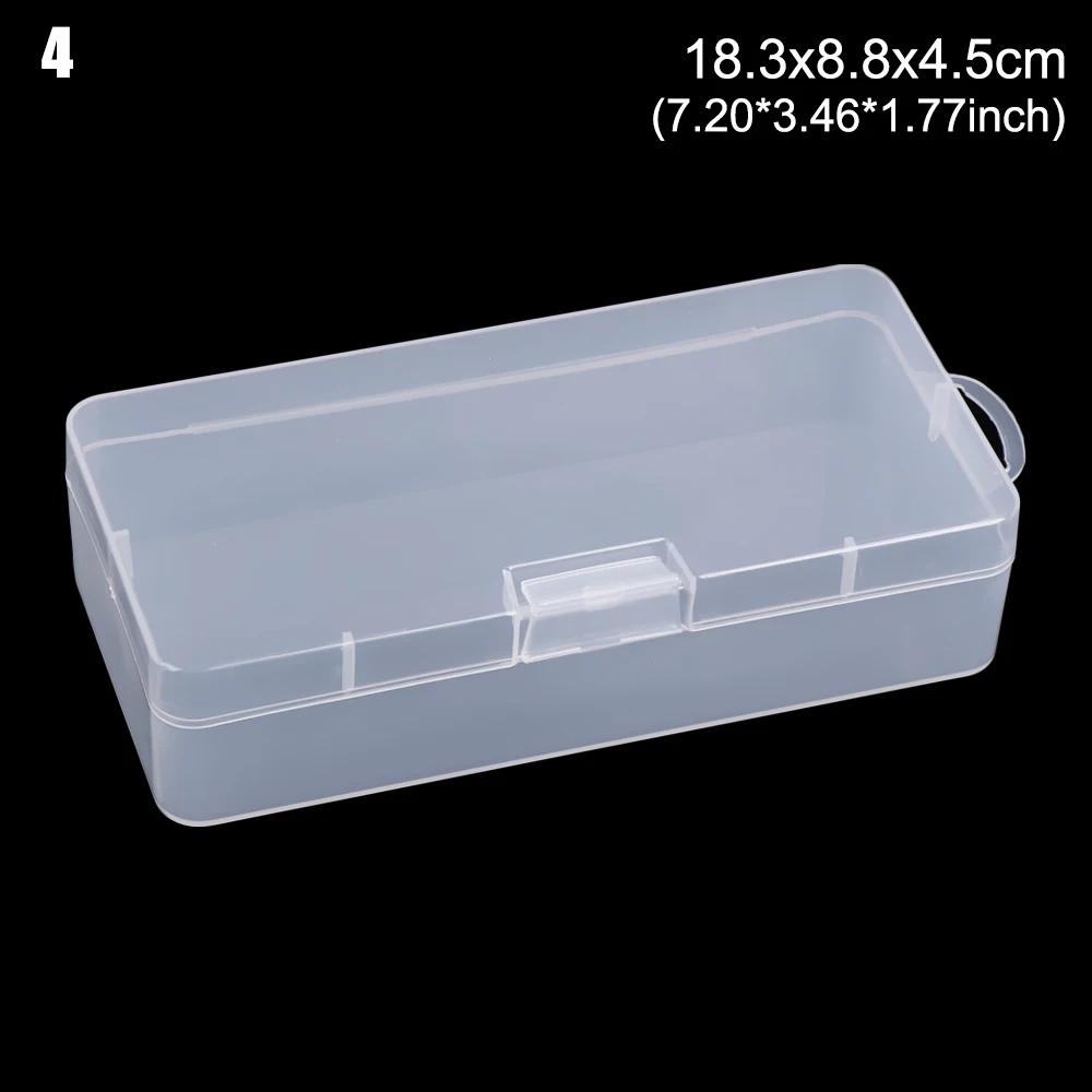 Square Round Plastic Transparent Storage Box Small Items Sundries Organizer Case Jewelry Beads Container Box Tools Accessories