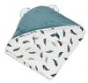 Sleeping bag with hood for car seat, velvet/cotton, 100x100 (maroon + feathers)