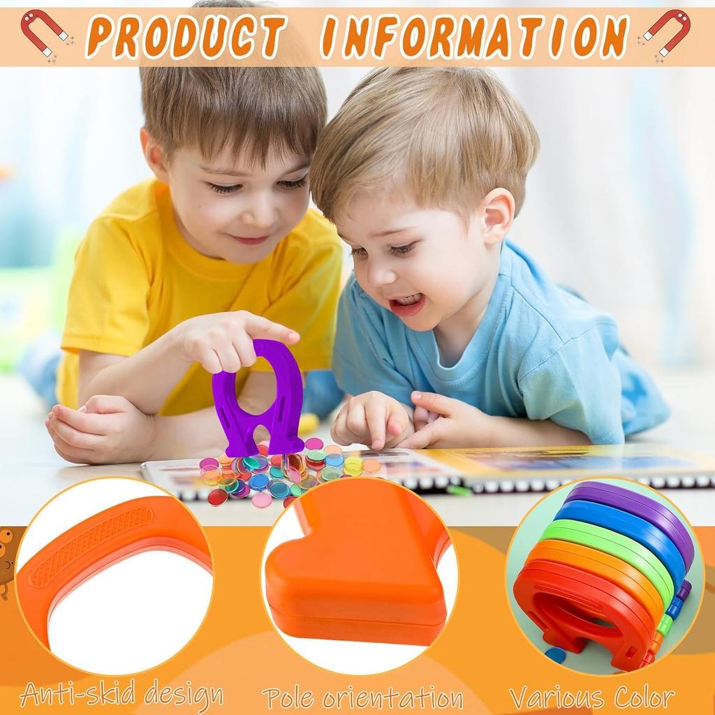 Children's Magnetic Toy, Horseshoe Magnet, Exercise Children's Hands-on Skills, 6 Packs