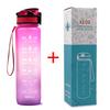 1L/500mL Plastic Kettle Tritan Material Matte Gradient Bounce Sports Water Bottle Space Cup Travel Cup