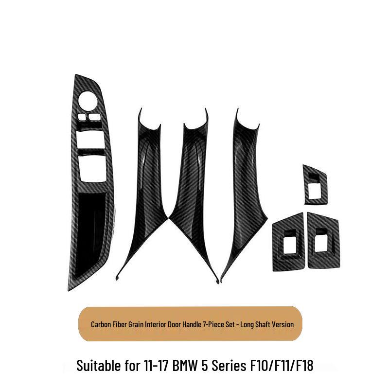 BMW 5 Series Interior Door Pull Handle Protective Cover Trim Sticker for 520/525/528/530 Models.
