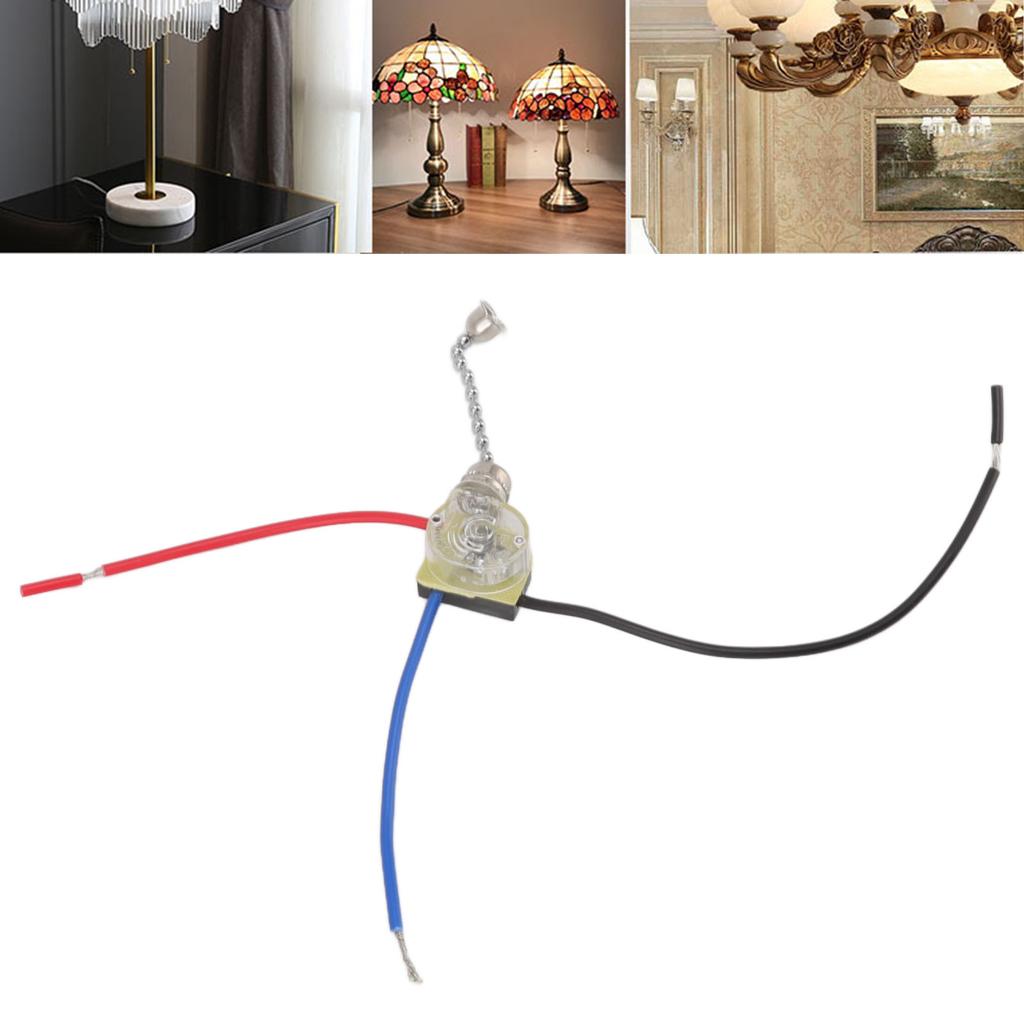 4Pcs Ceiling Fan Light Replacement Lamp Pull Chain 3 Wire Ceiling Fan Lamp 250V 125V