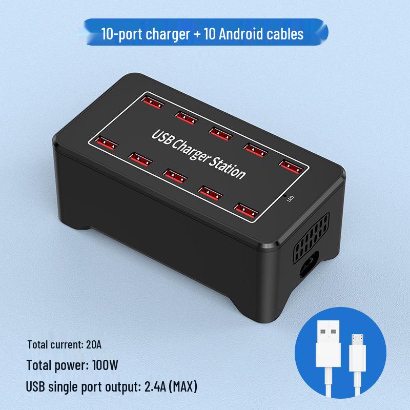 Multi-Port USB Fast Charger: Smart Desktop Charging Station for Multiple Devices