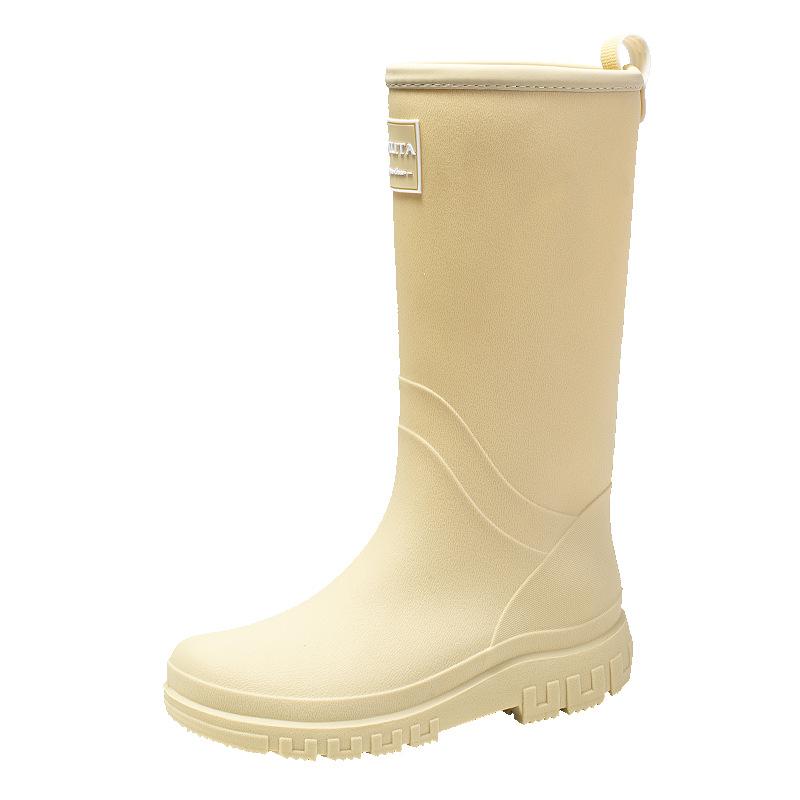 New Waterproof Medium and High Tube Women's Fashion Rain Boots Women's Outer Wear Thickened Non-slip Water Shoes Women
