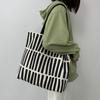 Teen Youth Pattern Canvas Bag, Large Capacity Female Single Shoulder Bag, Student Literary Artistic Simple Shopping Bag