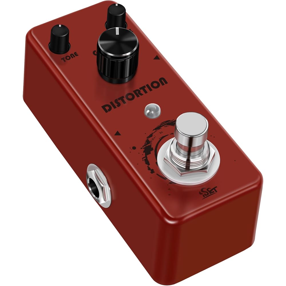 ISET Distortion Guitar Pedals Mini Single Guitar Effector for Electric Guitar Bass True Bypass (D...