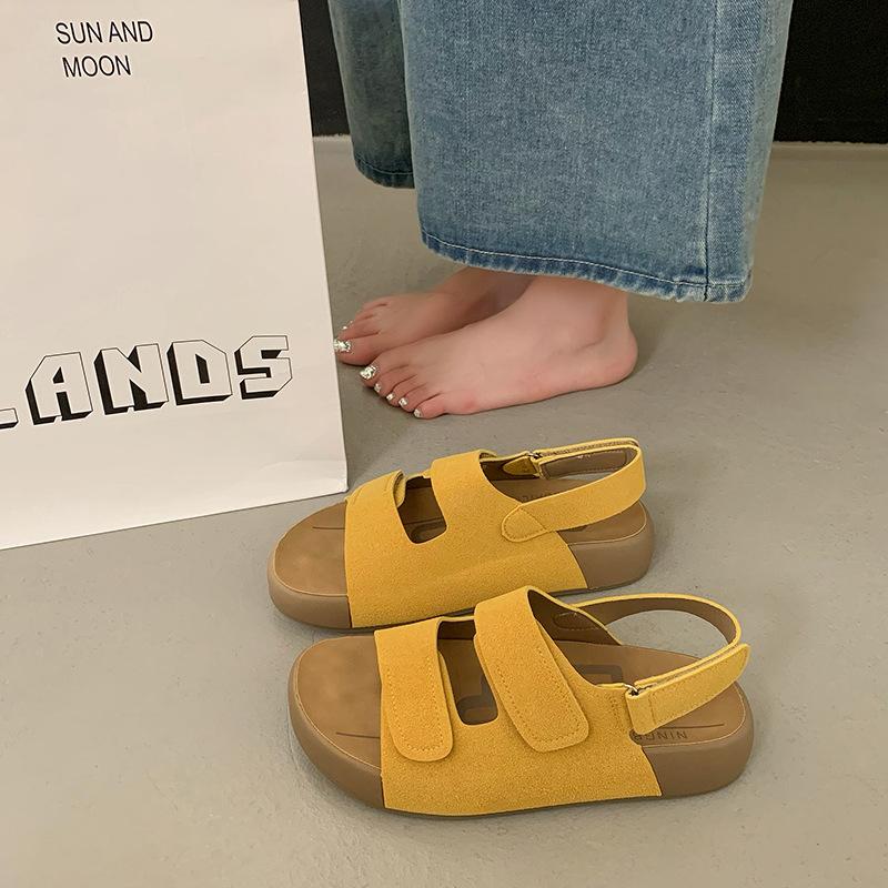

Platform sandals women s summer outer wear new models with skirts to increase the height of casual student sandals 40 жёлтый