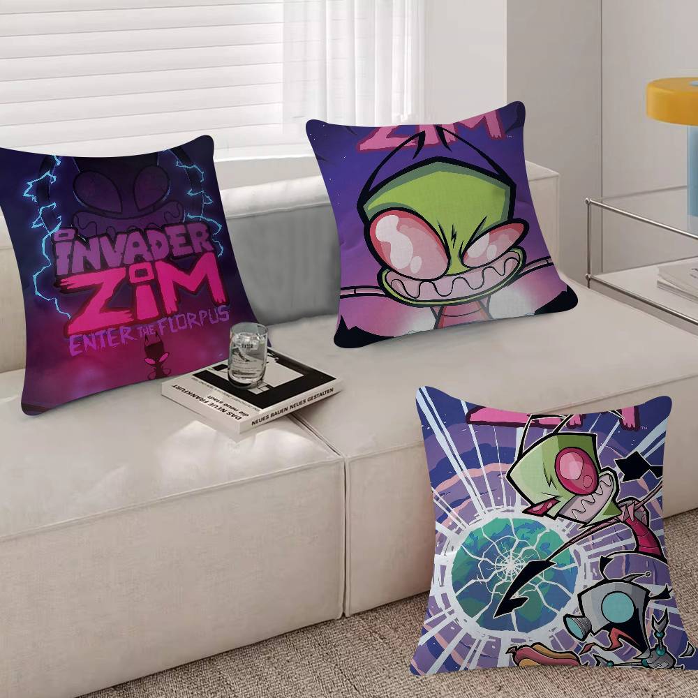 IInvader ZZim Cartoon Movie Pillowcase Toon Gift Cushion Cover Bedroom Home Sofa Chair Seat Decor Pillow Case