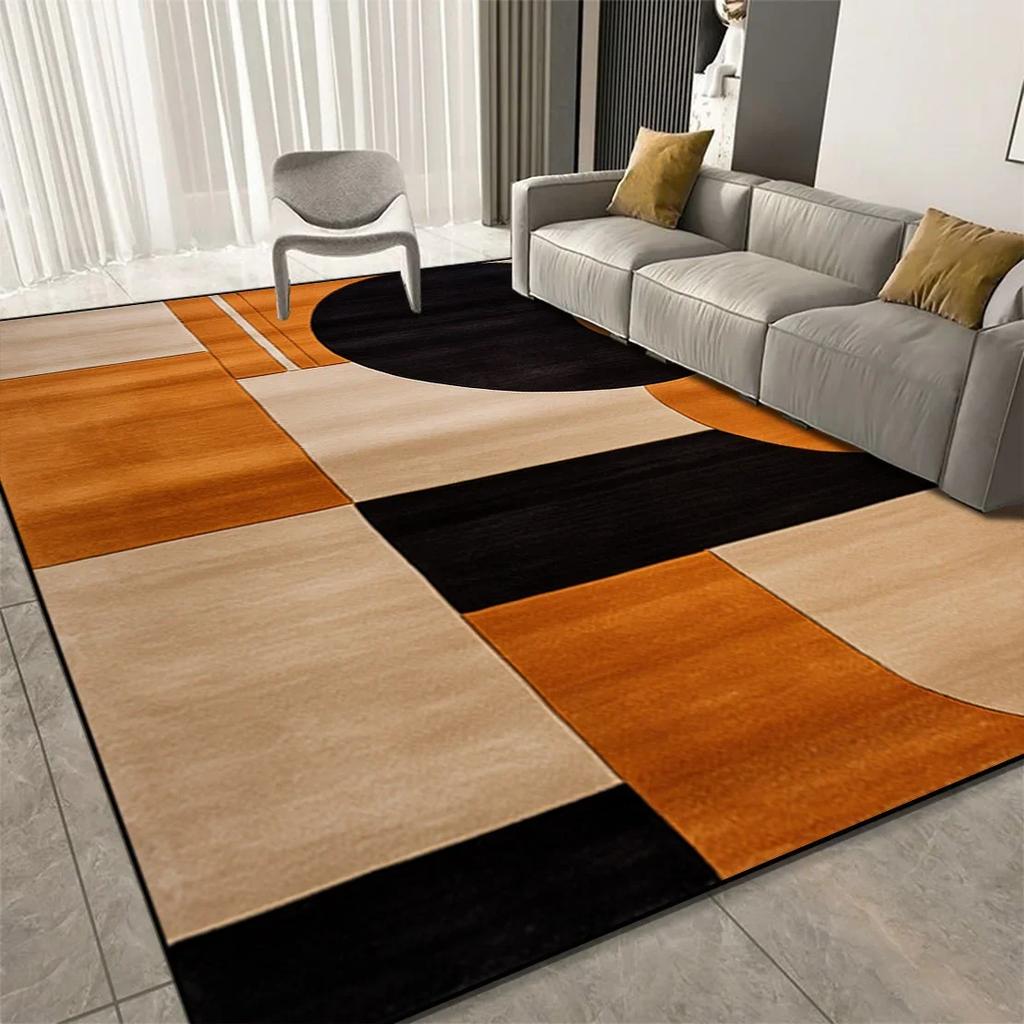 Tappeti Geometrici di Lusso per Decorazione Soggiorno Divano Tappeti Grandi per Casa Camera da Letto Tappetino Morbido Antiscivolo per Bambini
