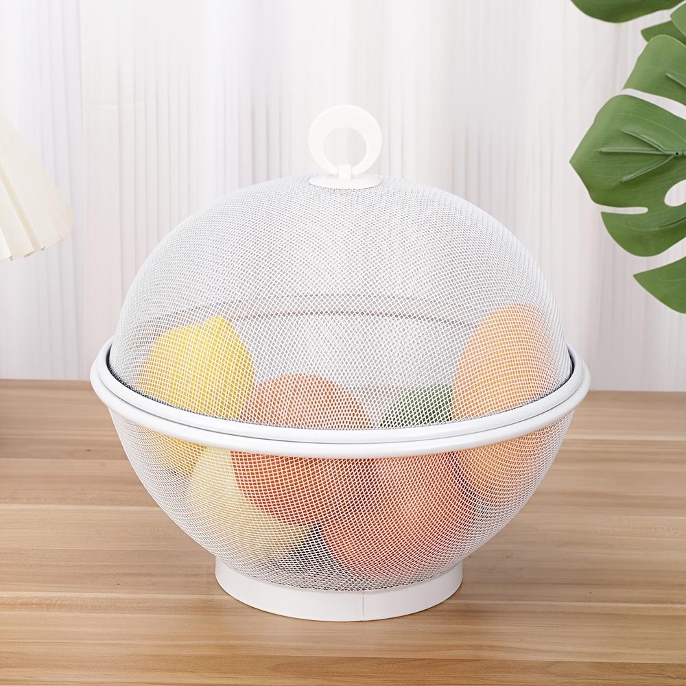 Durable Iron Fruit and Vegetable Washing Basket with Lid – Food-Safe Kitchen Utensil for Fresh Produce, Drain Basket for Fruits and Vegetables