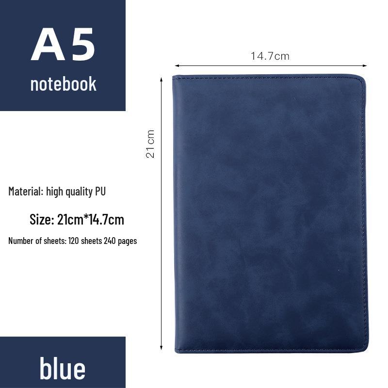 Color-Changing PU Business Notebook: Custom A5/B5 Notepad with Printable Logo for Meeting Minutes.