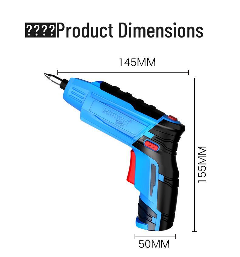 Rechargeable Electric Screwdriver and Drill Set with Lithium Battery