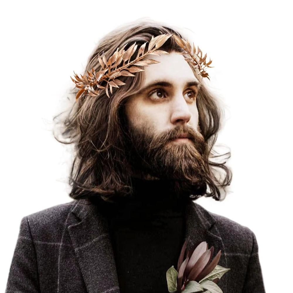 Unisex God Elf Leaf Headpiece Royal King’s Headband  for King Men Adult Renaissance Toga Cospay