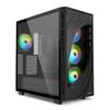 Sharkoon Mid Tower PC Case REBEL C80G RGB Tempered Glass Side Panel 120mm 4 ARGB Fans Standard Equipped with ATXMicro-ATXMini-ITX Standard