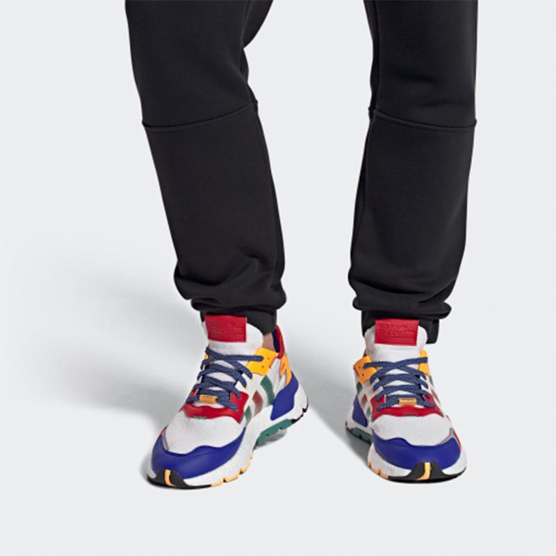 Adidas Nite Jogger 'White Scarlet Royal' (Unisex) Cloud White / Scarlet / Royal Blue Casual Shoes FZ1957