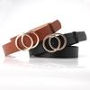 Trendy European & American Women's Wide Leather Belt with Round Buckle - Versatile Fashion Accessory for Sweaters, Coats, & Casual Pants