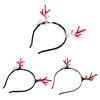 Christmas Headband Flashing LED Light Up Antler Tinsel Hair Hoop Halloween Holiday Headwear