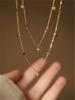 1 Pcs Stainless Steel Light Luxury Starry Lockbone Chain Beidou Full of Stars Delicate and Small Ladies Zircon Necklace