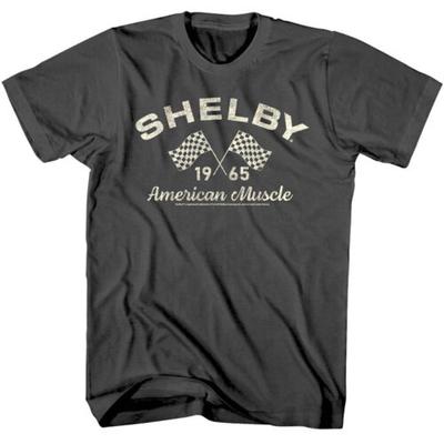 Shelby American Muscle 1965 Men's T-Shirt Checkered Flags Racing Car Carroll Cob - Men's Summer Cotton Graphic Tee