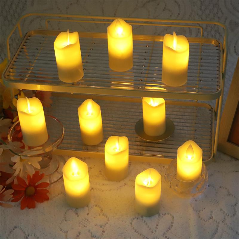 12-Pack Rechargeable LED Candles with Remote Control led Lamp Flameless Christmas Valentine Wedding Church Home Table Decoration