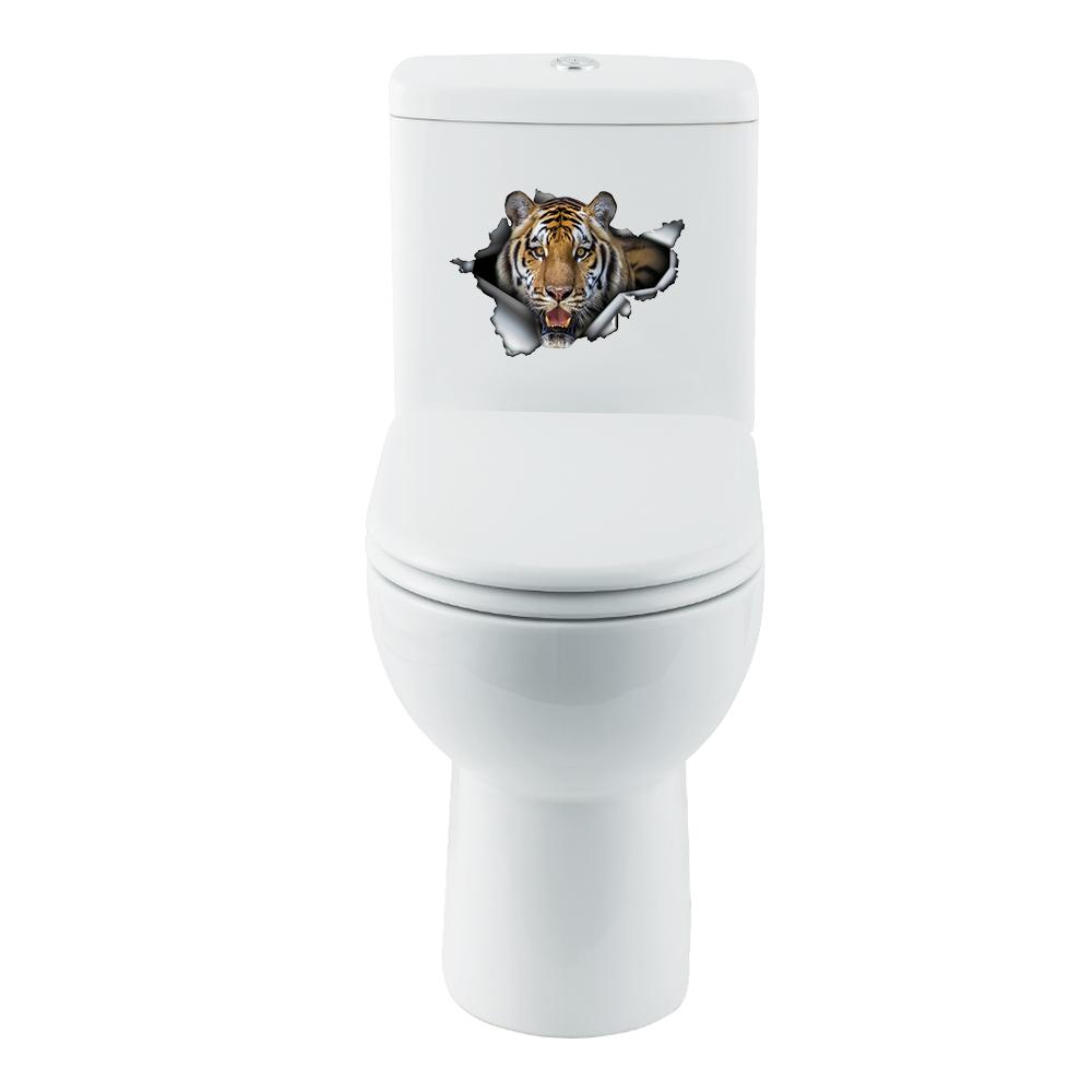 1PC 2D Flat Stickers Tiger Animal Car Stickers Luggage Refrigerator Wall Stickers Laptop Toilet Stickers