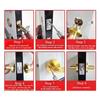 1Set Durable Three-Pole Spherical Knob Lock Aluminum Alloy 25-45mm Door Handle Lock with 3 Keys Entry Sliding Keyed Locks