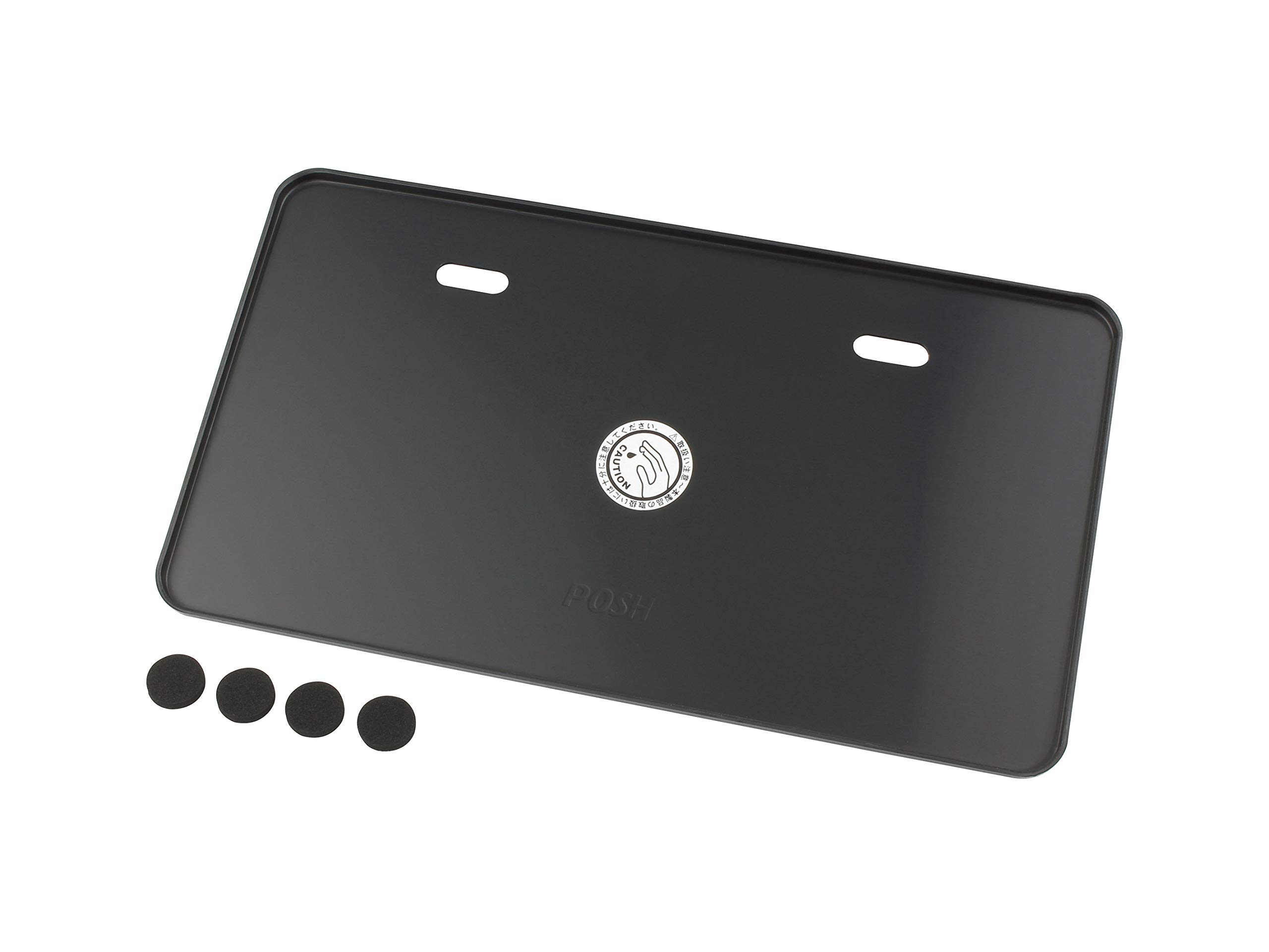 

POSH FAITH Motorcycle Accessories: Aluminum License Plate, Large Size, New Standard Compliant Type, for Motorcycles 126cc and above, Black, 500291-06-
