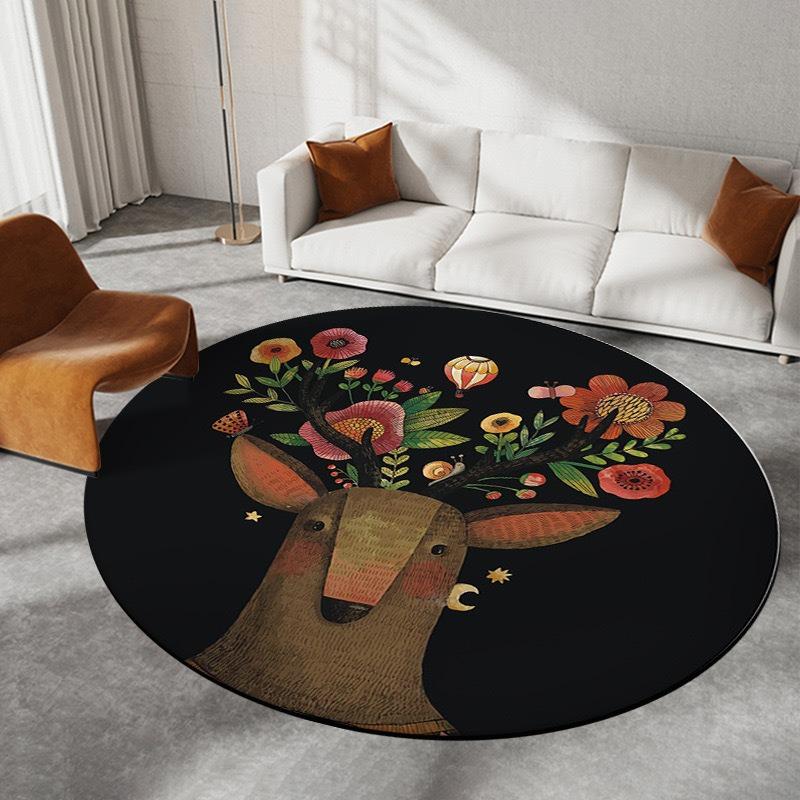  Disney Captain America Circular Mat Living Room Sofa Carpet Tea Table Bedroom Bedside Enter Door Rug Fashion Home Dcor