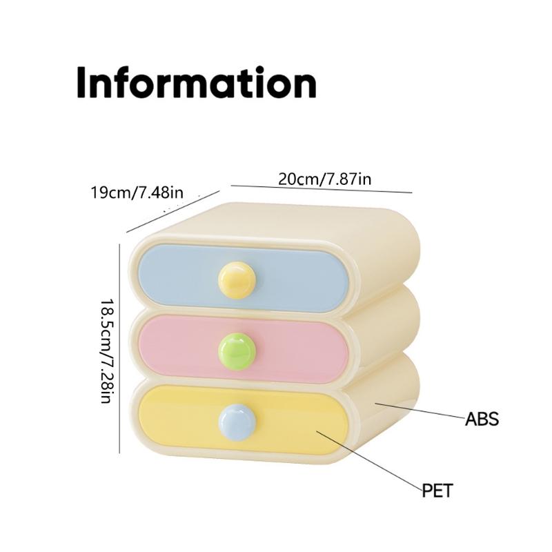 ABS PET Plastic Makeup Organizers Enhances Durability Long Time Use Cosmetic Storage Solution Space Saving