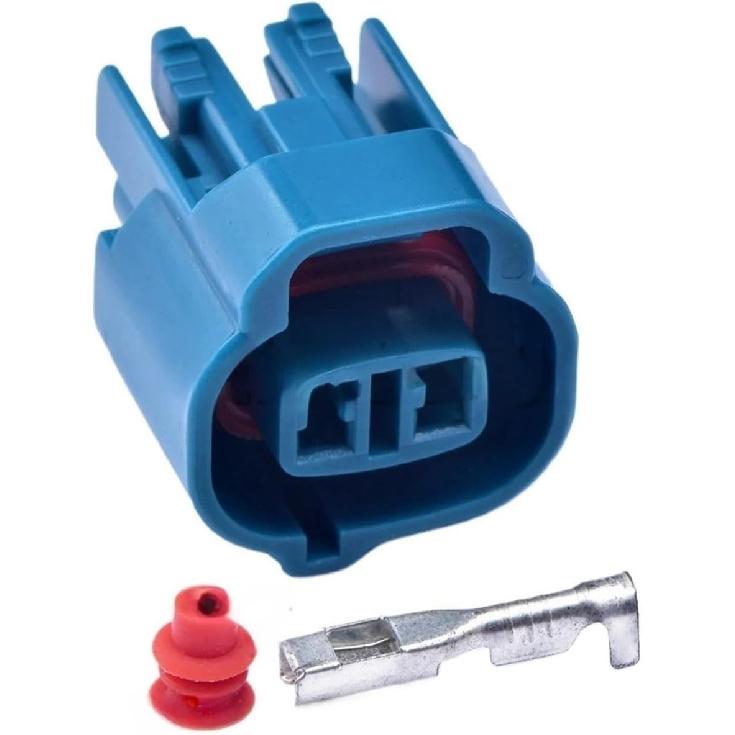 

2 Pin Auto Connector Lamp Turn Signal Connector Fog Lamp Headlight Height Adjustment Motor Plug 90980-11156 6189-0031 6189-0238(with 15 cm Wire) Female with Pin