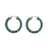 Millet Bead Inlaid Metal Earrings, Earrings, Fresh Natural Stone Handmade Beaded Earrings, Earrings Are Super Exquisite