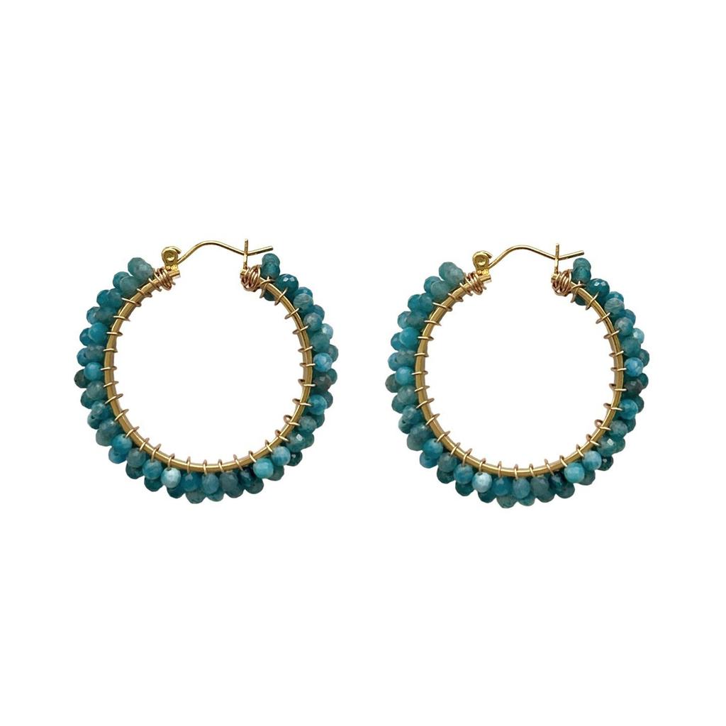 Millet Bead Inlaid Metal Earrings, Earrings, Fresh Natural Stone Handmade Beaded Earrings, Earrings Are Super Exquisite