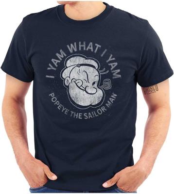 Popeye Sailor Man Quote What I Yam Graphic T Shirt Men or Women