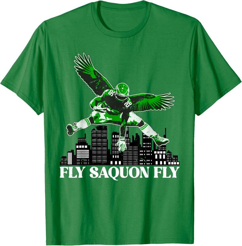 Fly Saquon Tee Vintage Eagles Barkley Jumping Play Unisex T-shirt XXXL