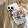Kawaii Anime-Mädchen mit Hasen-Plüsch-Handyhülle für iPhone 17 16 15 14 13 12 11 16E Serie Pro Max Plus Doppelschichtiger Schutz