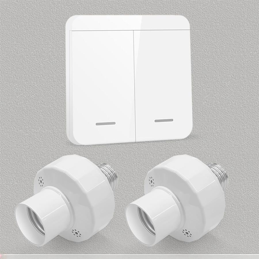 Smart Remote Control Light Bulb Holder RF 433Mhz Remote Control Led Bulb Holder E27 E26 Base Socket AC 85-265V Wireless Wall Sw