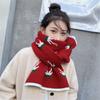 Elk Christmas Autumn and Winter Scarf for Female Students Korean Version Double Sided Wool Knitted Jacquard Warm Scarf As A Gift