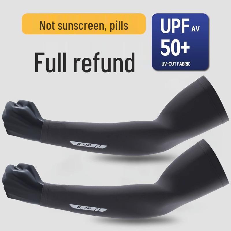 Manchons en soie glacée anti-UV: Protection Solaire Extra Longue pour Hommes & Femmes - Parfait pour le Cyclisme, la Pêche