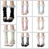 Candy Color Knee High Ruffle Socks Ballet Style Ballet Calf Long Socks Open Toe Socks  Women