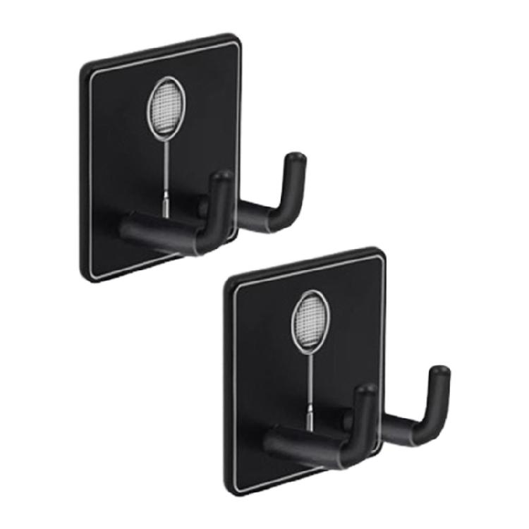 

2Pcs Tennis Racket Holder Vertical Display Holder Stainless Steel Wall Hook Wall Mounted Racket Rack Easy to Install 1