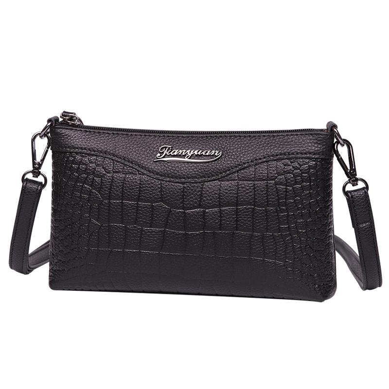 New 100% cowhide Solid Classic Purses and Handbags Women Wide Strap Crossbody Bag Ladies Luxury Daily Use Zipper Shoulder Bags