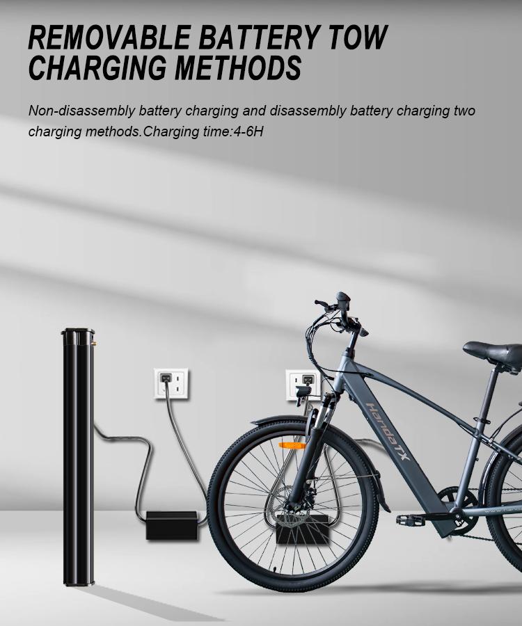 HEDATX TX1 26" Electric Bike for Adults, 350W Motor, 48V Samsung Lithium Battery, 7-Speed Shimano, LCD Display, City Commuter E-Bike