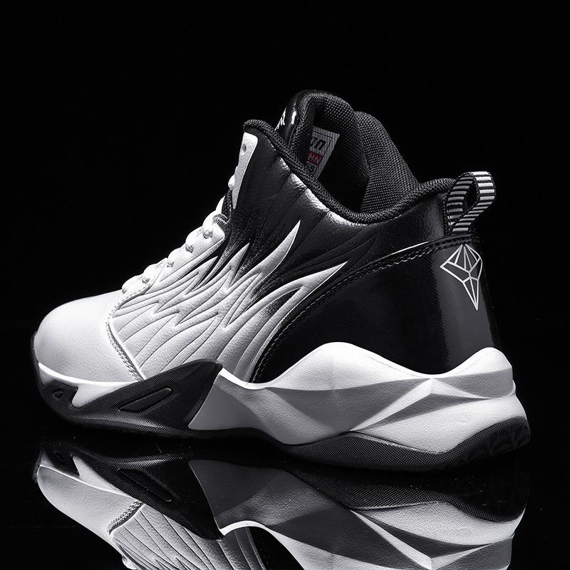 Men's Shoes Basketball Sports Shoes High-top Non-slip Shock-absorbing Sneakers Friction Sound Students Actual Combat Breathable Venom Running Shoes